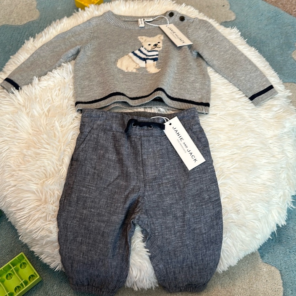 Janie and Jack 6-12m Outfit NWT